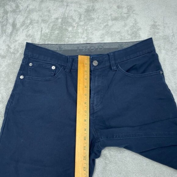 Izod Regular Fit Jeans 32x32 Navy Blue Stretch Material Straight Leg a0225 - Picture 4 of 8